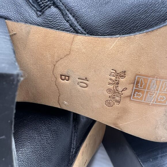 Coach Black Bond Bootie Heeled Size 10 - Picture 7 of 10